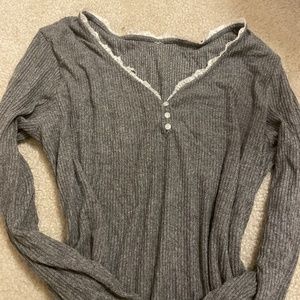 Gray cute top
